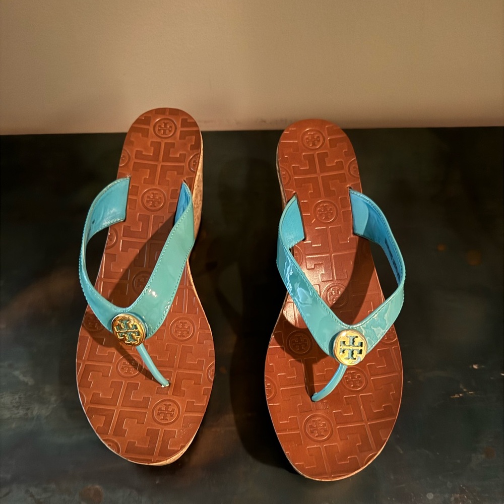 Tory Burch cork wedge sandals